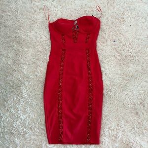 Sneaking out bandage midi dress